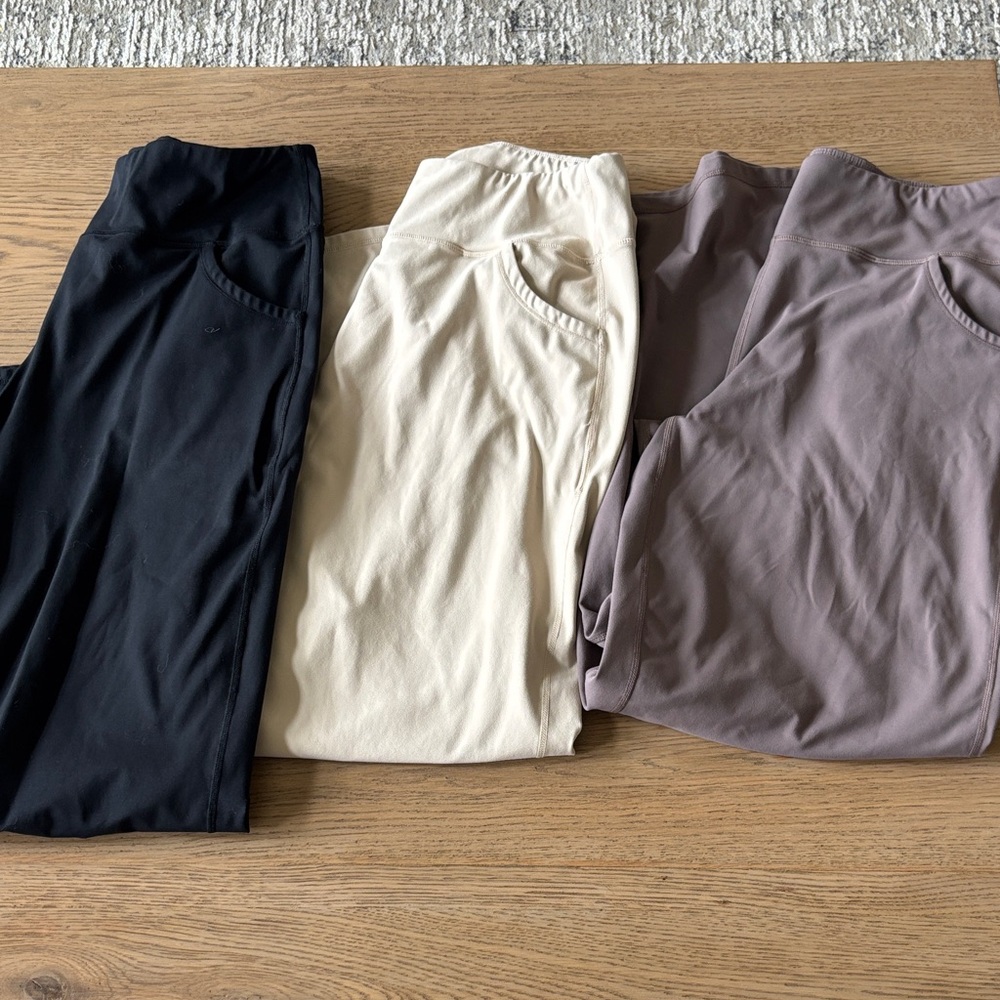 Amazon Women's Track Pants in Black, Cream, and Brown